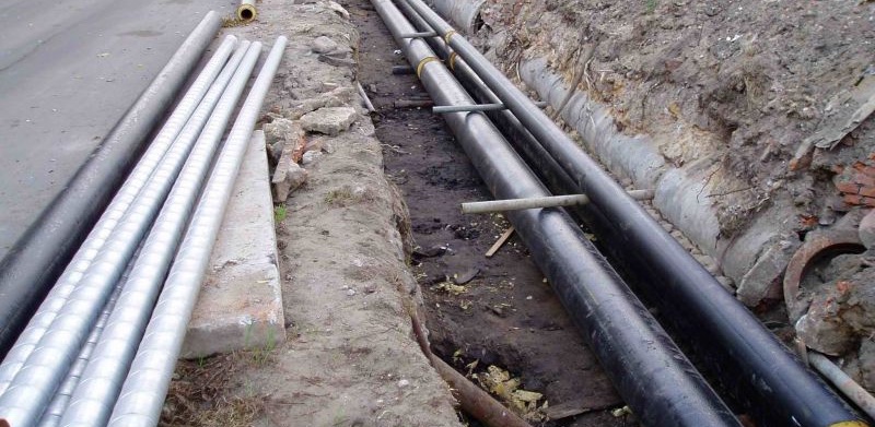 Прокладки водопровода траншейным способом