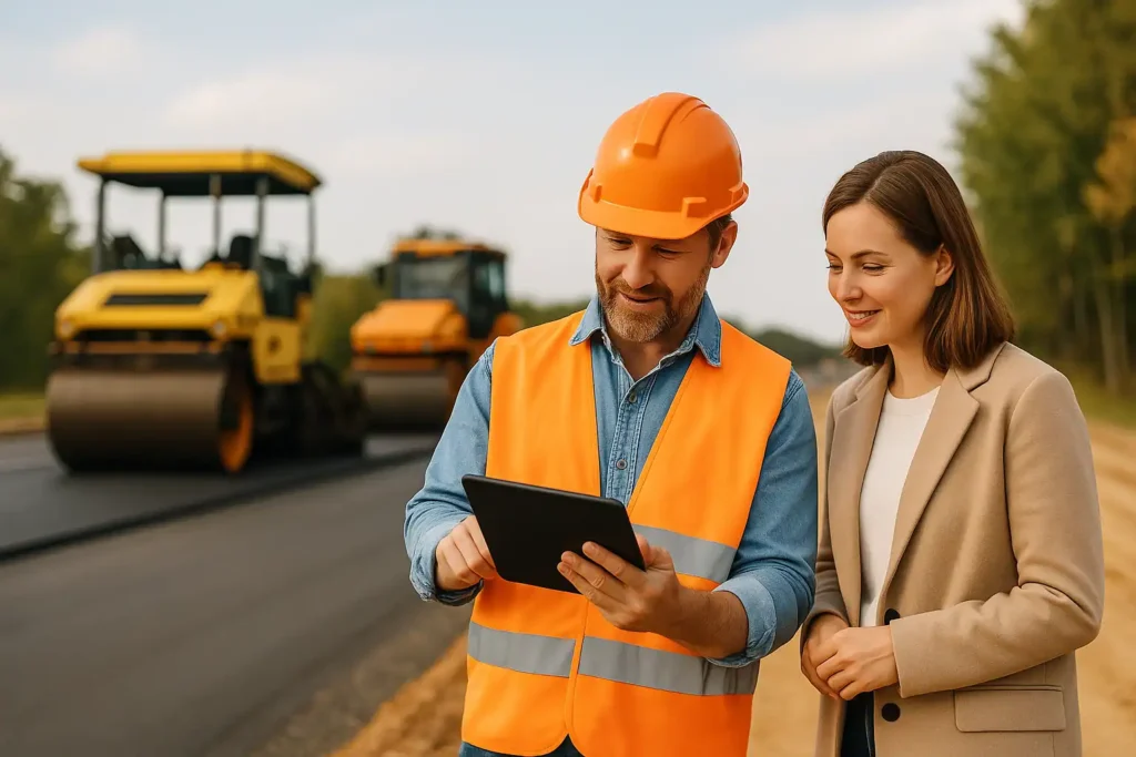 Частые вопросы по дорожным работам: подача в день заявки, оформление по звонку/заявке, безнал по договору, ночные/выходные — по согласованию