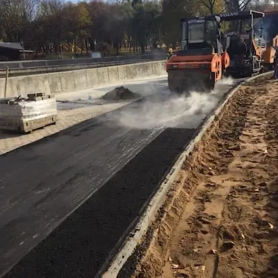Асфальтирование тротуаров и велодорожек в Минске мелкозернистой смесью