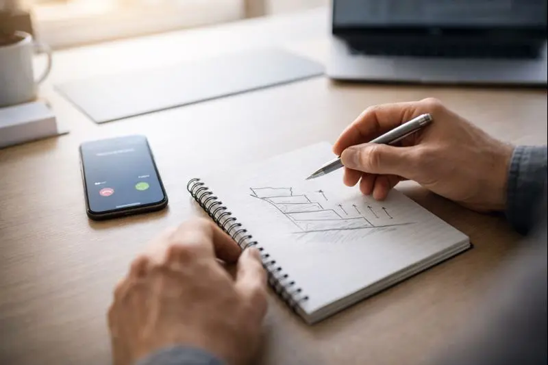 Заявка и консультация по планировке территории — инженер уточняет параметры участка и цель работ