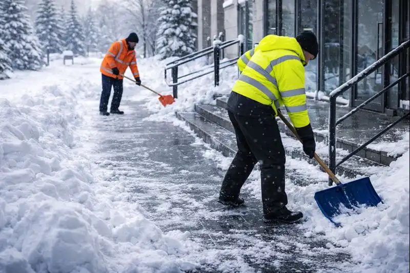 Ручная уборка снега в Минске: расчистка снега вручную у входных групп и на тротуарах