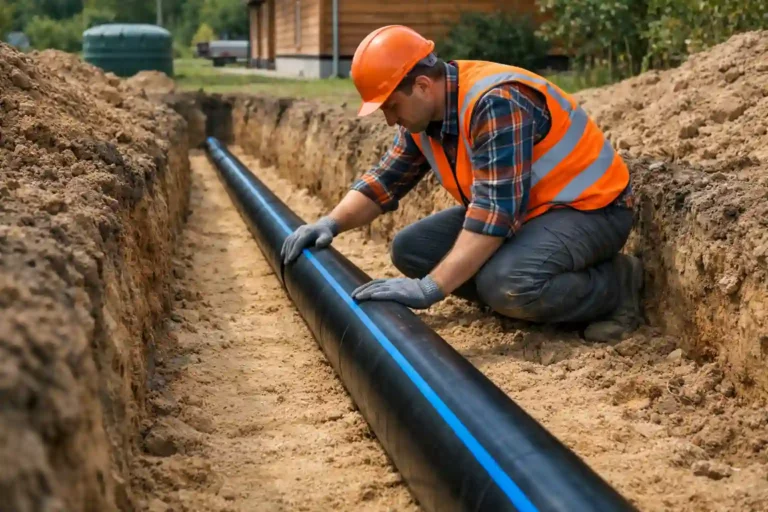 Монтаж наружного водопровода на участке