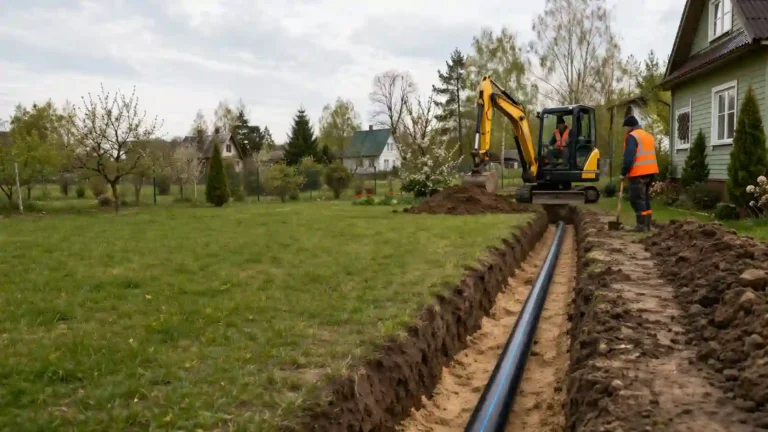 Прокладка водопровода на дачном участке в Минске