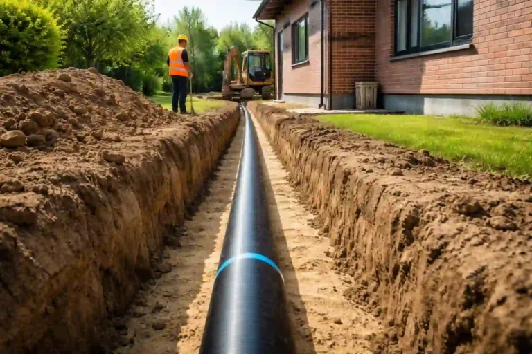 Прокладка водопровода в дом на участке