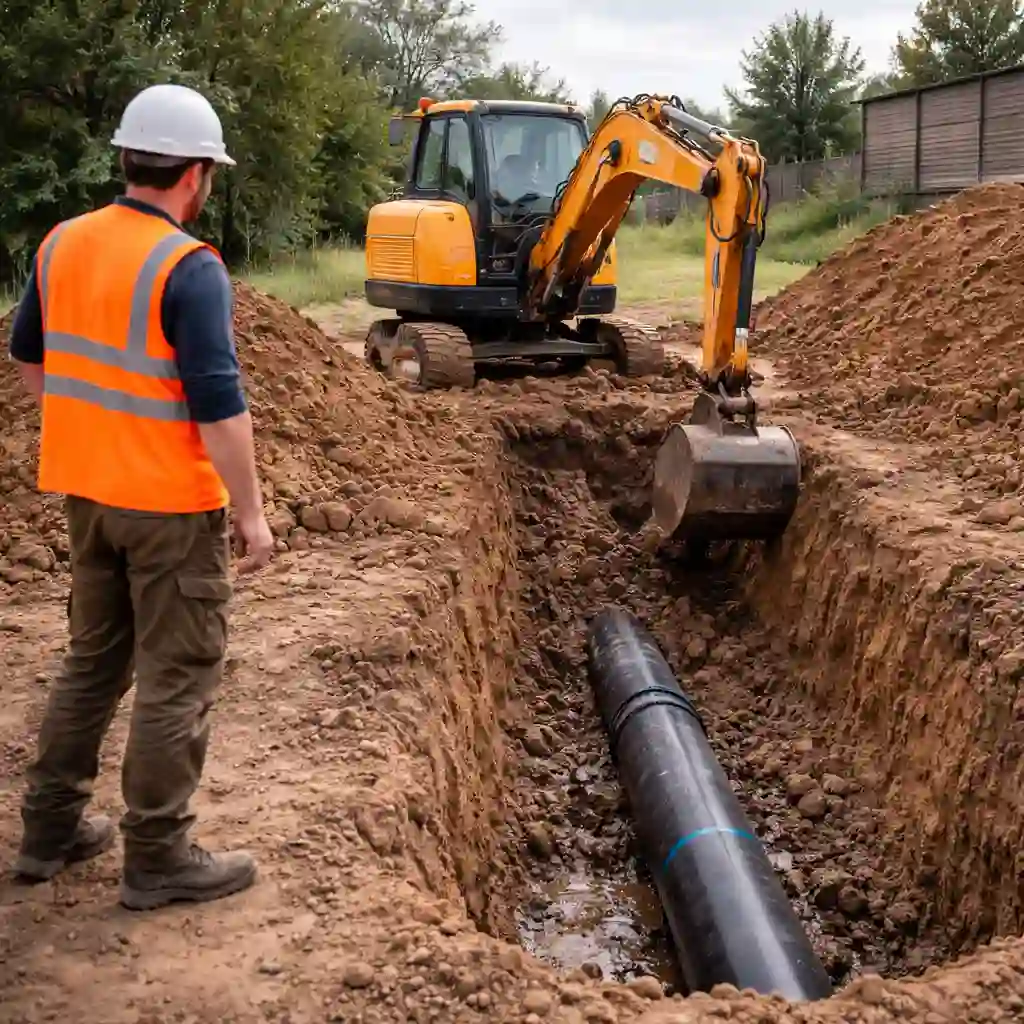 Подготовка доступа к аварийному участку водопровода в Минске