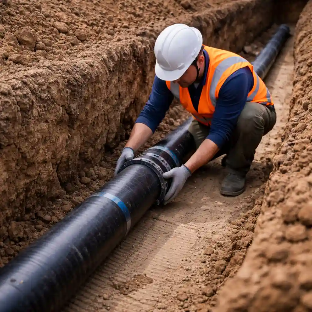 Производство работ по ремонту наружного водопровода в Минске