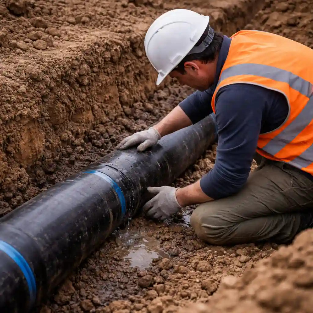 Локализация повреждения наружного водопровода в Минске