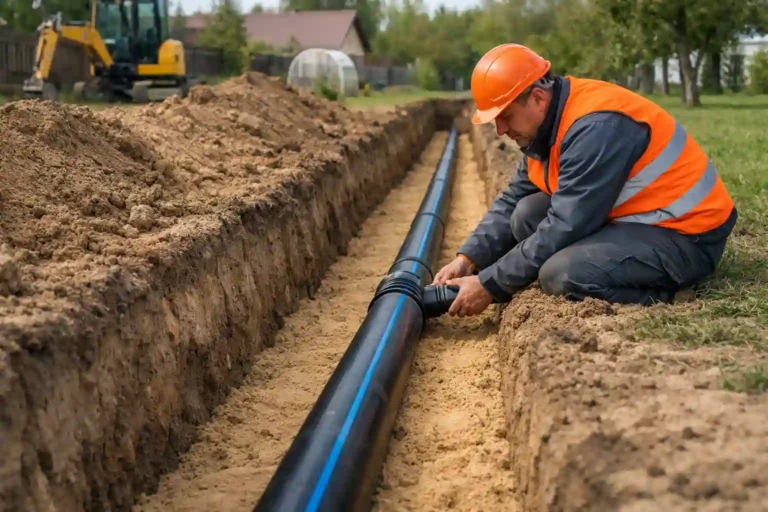 Способ прокладки водопровода на участке