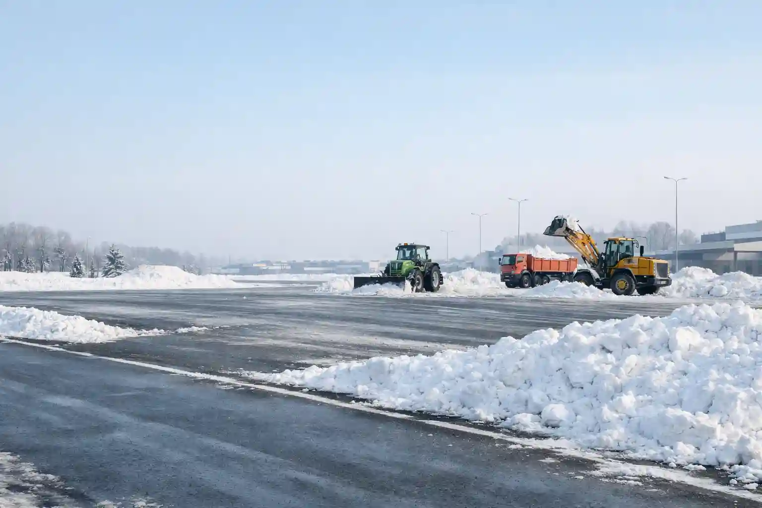 Способы чистки снега на территории в Минске