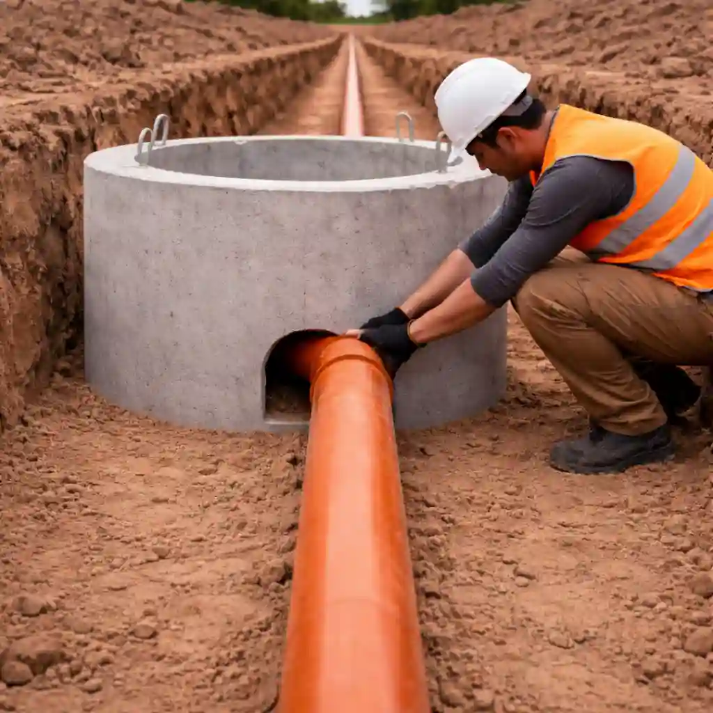 Производство работ по устройству наружной канализации в Минске