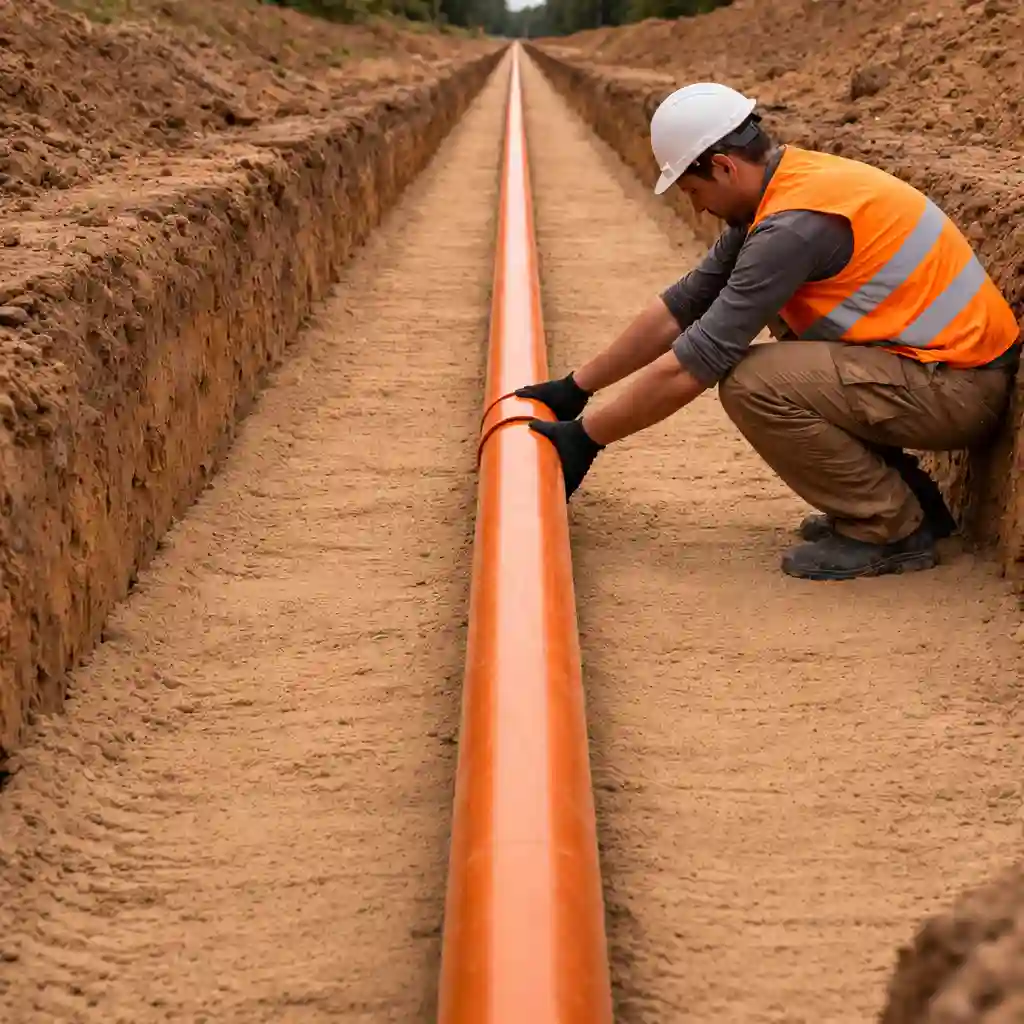 Монтаж труб наружной канализации в Минске