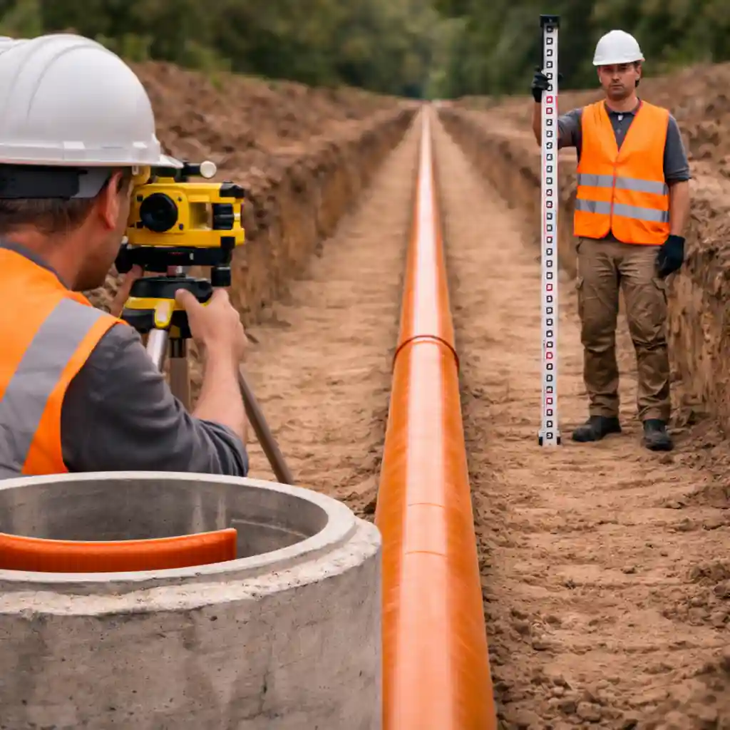 Проверка уклонов наружной канализации в Минске
