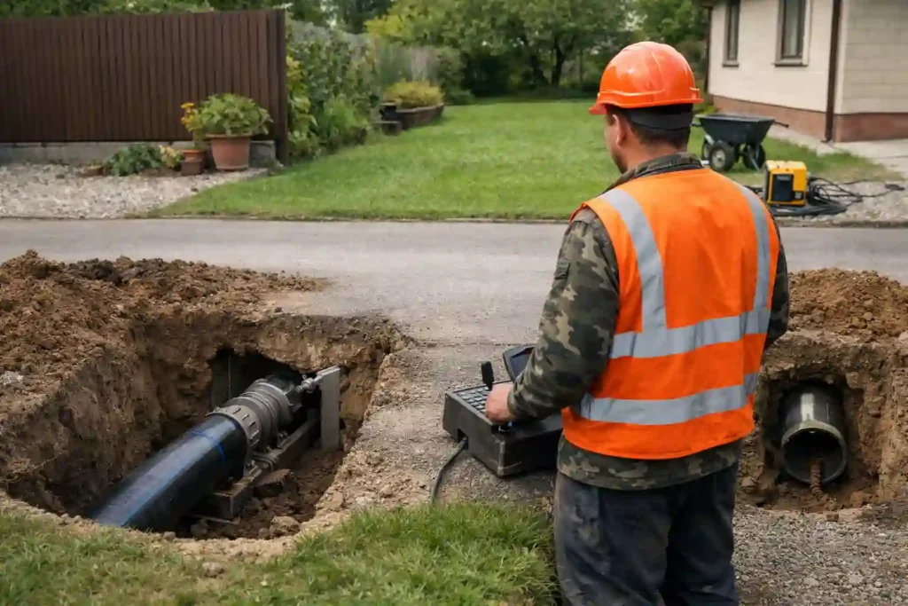 Безтраншейная прокладка водопровода