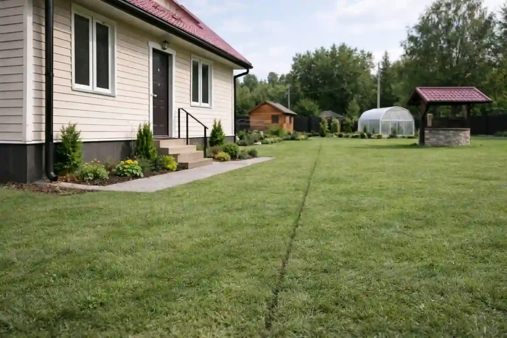 Готовый результат после правильной прокладки водопровода