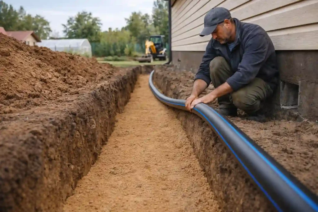 Ввод водопровода в дом при самостоятельной прокладке